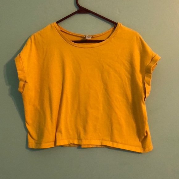 Tops - (3/$20) yellow crop top